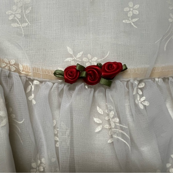 Vintage Set Infant Dress Size 3-6 M Bonnet Girl Linen Lace NWT M Bright Future - Picture 17 of 17